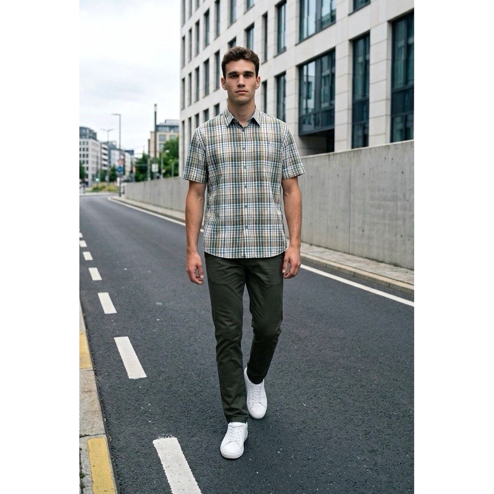 Marmot Men’s Multicolor Plaid Woven Cotton Pocket Button-Down Shirt XL